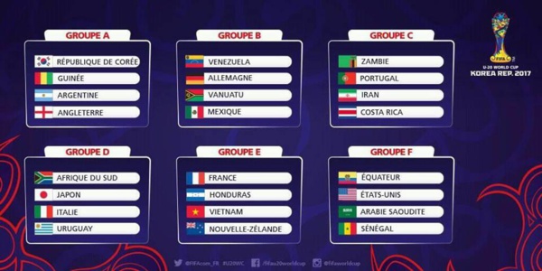 Coupe du monde U20 : le tirage au sort dévoilé