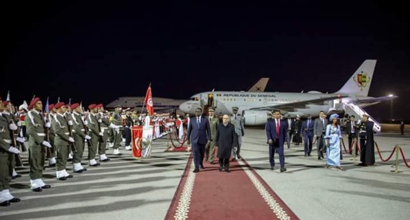 Macky Sall est arrivé en Tunisie pour une visite officielle