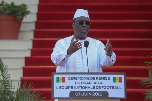 CAN 2019: Cérémonie de remise du Drapeau a l'équipe Nationale de Football