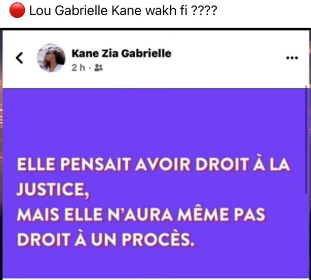 Gabrielle Kane clashe t-elle Adji Sarr ? « Elle n’aura même pas droit à un procès »