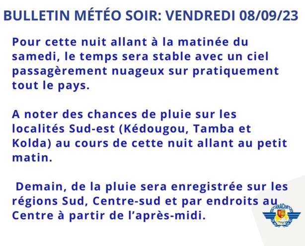 Un nouveau point météo pour ce samedi