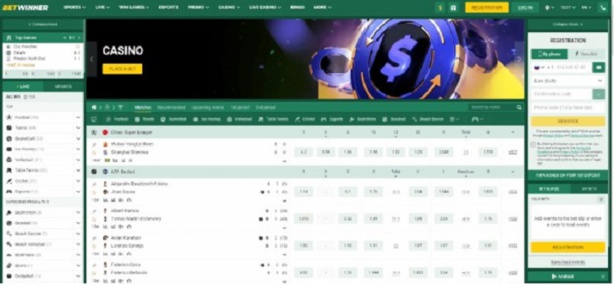 Betwinner plateforme de paris en ligne