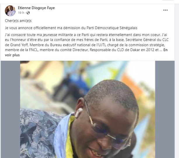 Étienne Diogoye Faye : «Le PDS se meurt à petit feu»