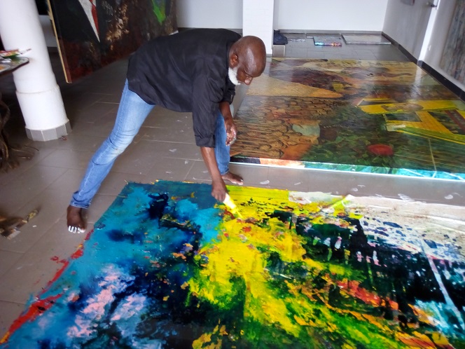 Abdoulaye Diallo artiste et peintre : « Je suis arrivé à l’art, là où les artistes prennent leurs retraites. Une œuvre d’art, est un livre »