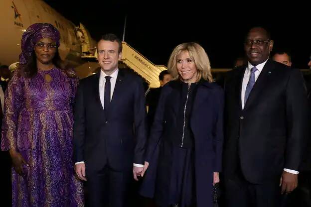 L'arrivée du président français en Photos 