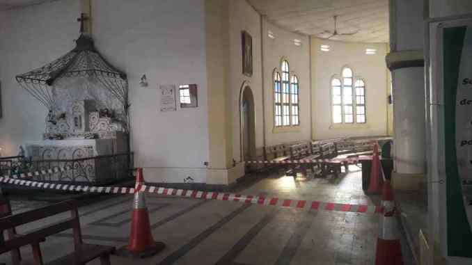 La toiture de la Cathédrale saint Antoine de Padoue de Ziguinchor s’écroule (Photos)