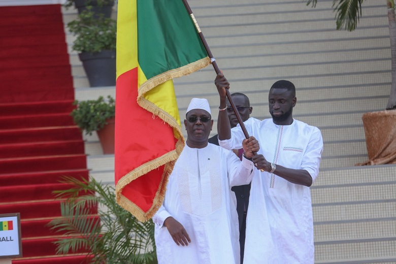 CAN 2019: Cérémonie de remise du Drapeau a l'équipe Nationale de Football