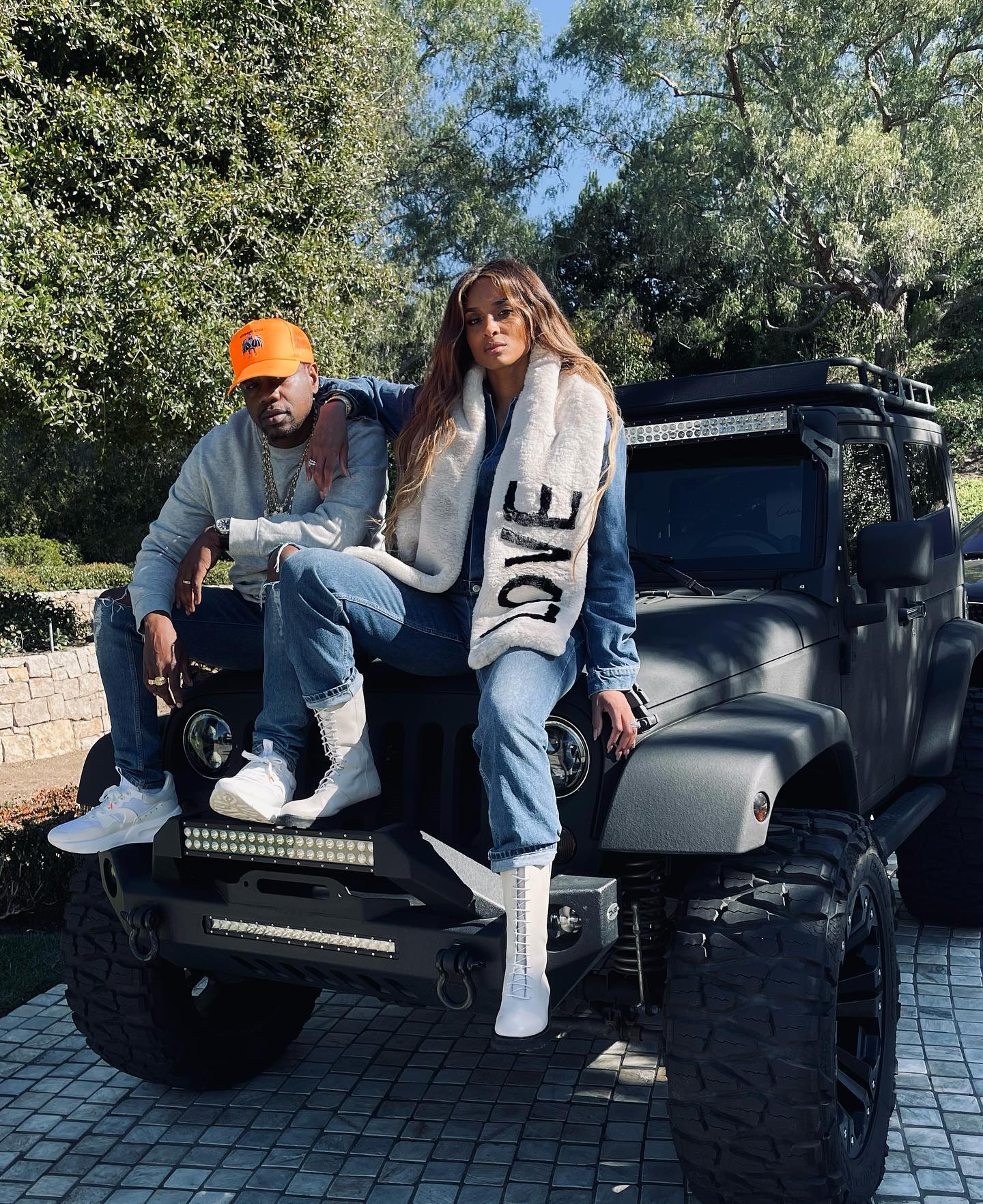 L'artiste Ciara avec son mari, footballeur