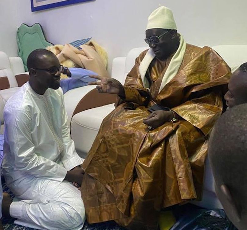 Touba : Serigne Abo Mbacké, Khalife de Serigne Fallou Mbacké reçoit Ousmane Sonko