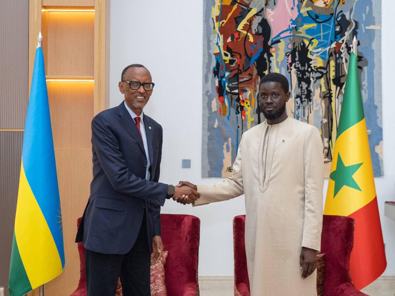  Le Président rwandais Paul Kagame entame une visite de travail de 48 heures au Sénégal