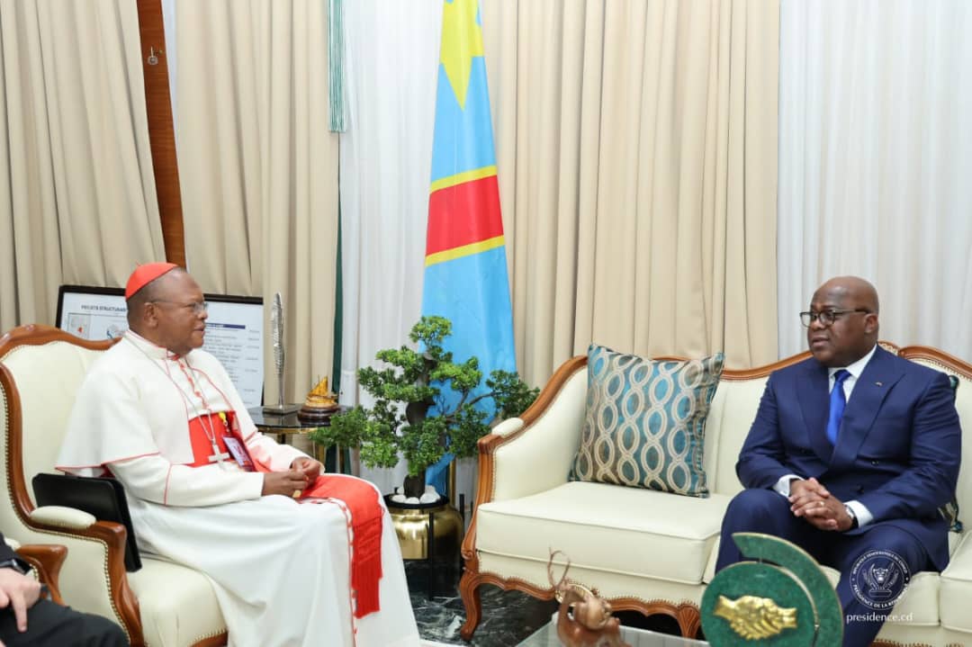 RDC : le cardinal Ambongo reçu par le président Félix Tshisekedi