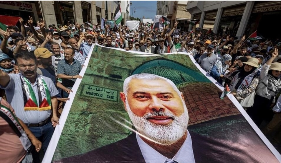 Des milliers de Marocains en colère après l'assassinat du chef du Hamas Ismaïl Haniyeh