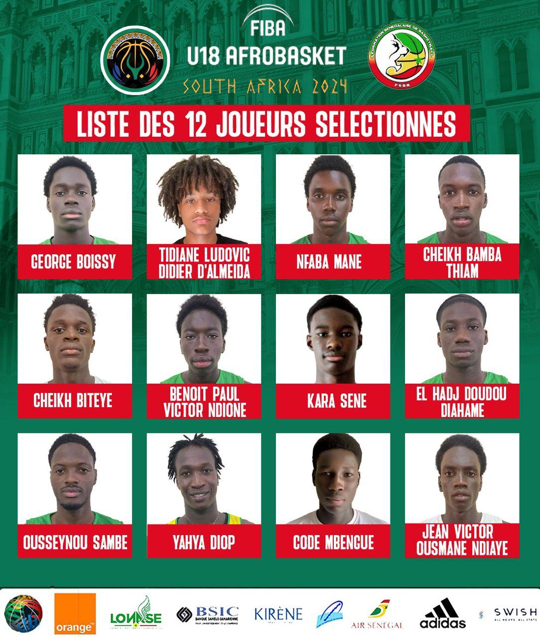 Afrobasket U18 : La FSBB dévoile les 12 Lions sélectionnés pour l’Afrique du Sud