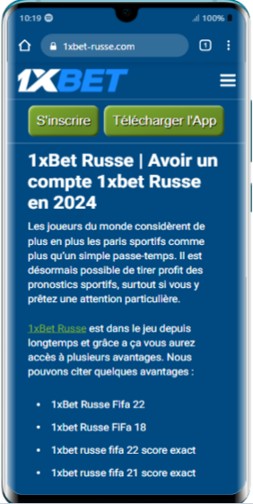 Le Code promo 1xBet russe pour créer un compte 1xbet russe