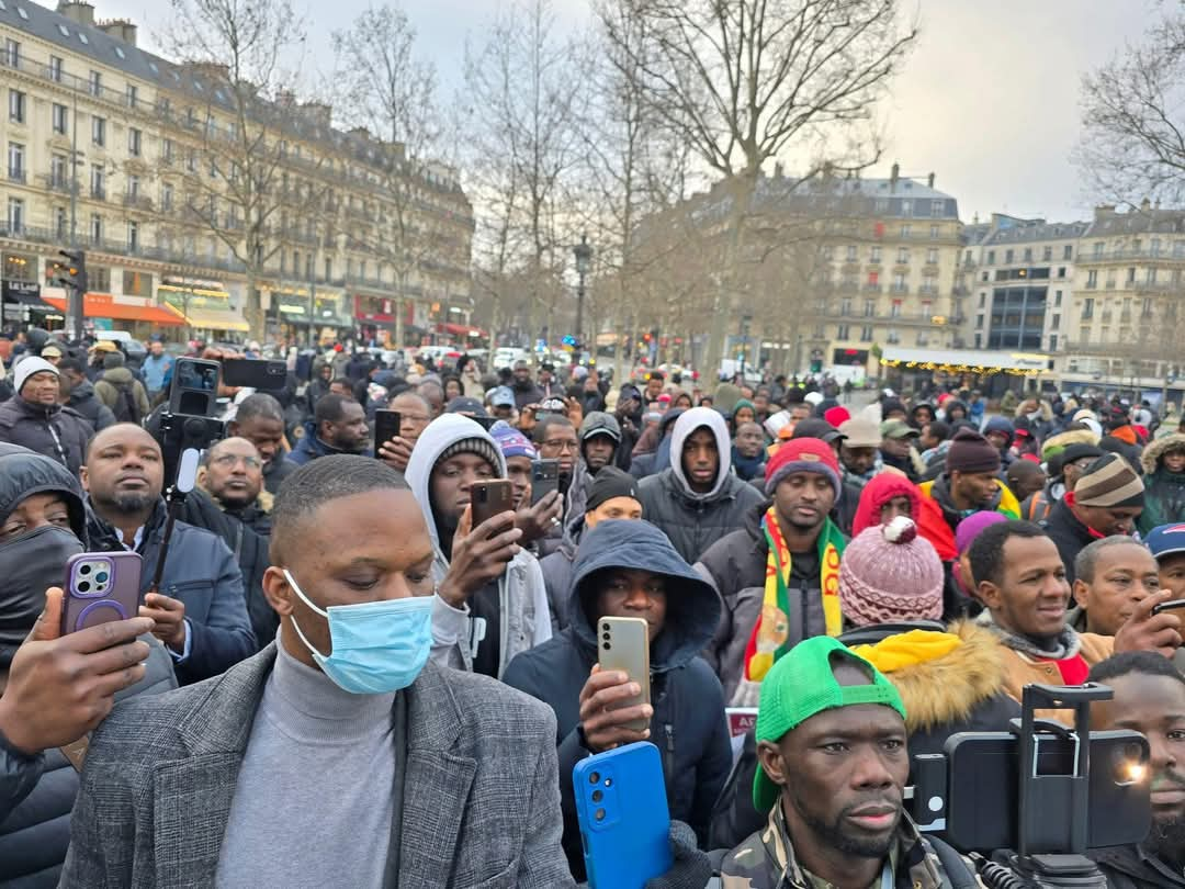 Paris : manifestation contre le retrait du Niger, du Mali et du Burkina Faso de la Cédéao