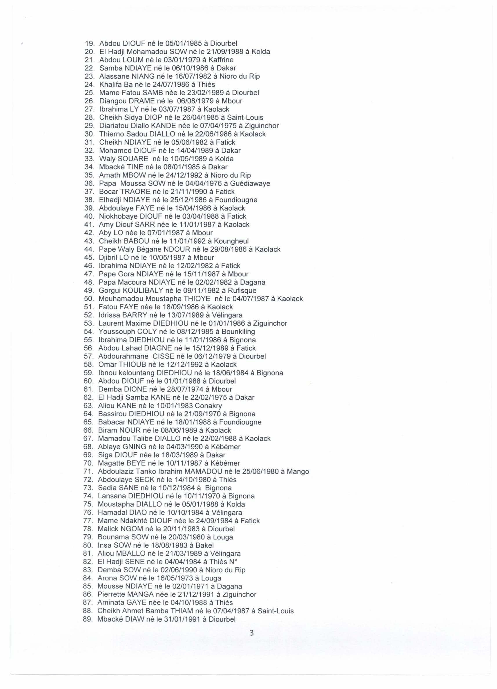 Voici la liste des nouveaux fonctionnaires de l'Etat:  Les régions Fatick et Kaolack bien servies par Macky 