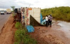 Ziguinchor: Un camion s'est renversé après le pont Émile Badiane