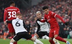 Premier League : Liverpool accroché  par Fulham (2-2)