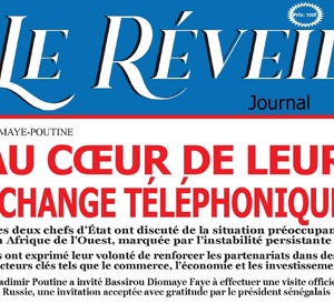 La Une du journal le Réveil du Samedi 23 Novembre 2024